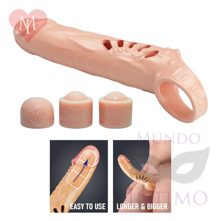 Extensor Premium Realista con 3 Tips Extensibles