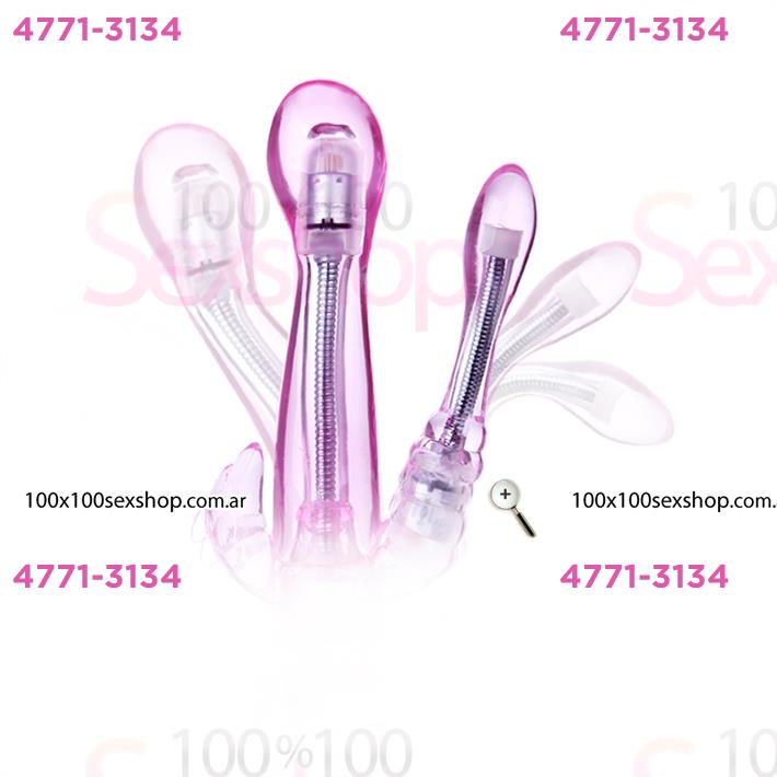 Vibrador flexible con estimulador de clitoris y 6 funciones de vibracion