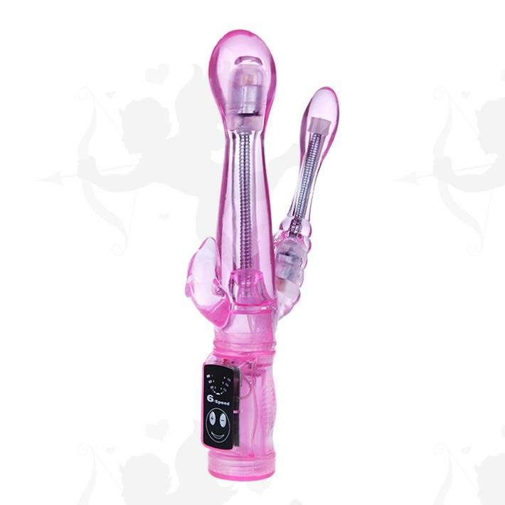 Cód: SS-PL-037021A - Vibrador flexible con estimulador de clitoris y 6 funciones de vibracion - $ 49400