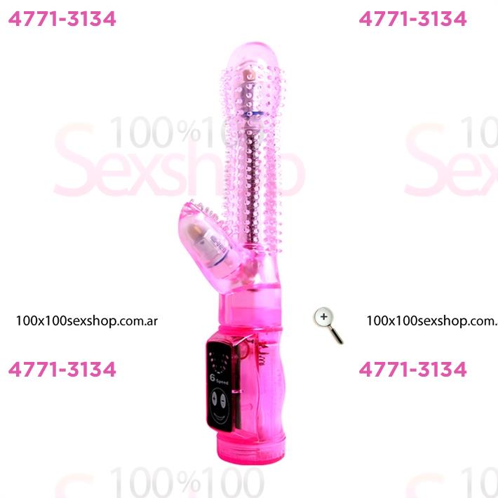 Cód: CA SS-PL-037027 - Masajeador vaginal con estimulacion de clitoris - $ 49400