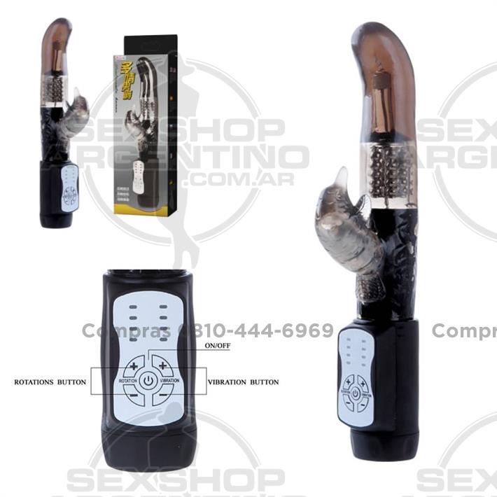 Vibradores, Vibradores rotativos - Vibrador rotativo punta G y estimulador de clitoris. 12 velocidades