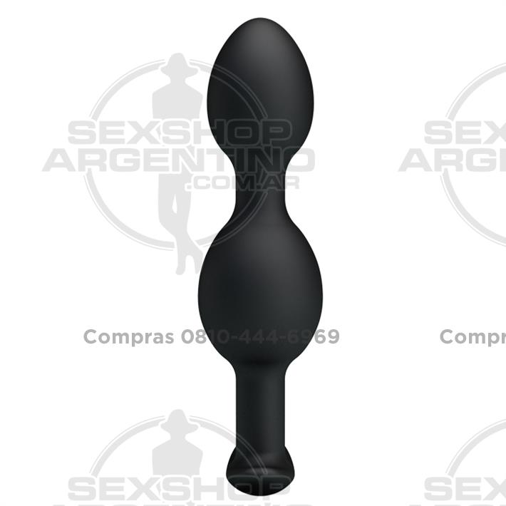 Dilatador anal plug de silicona negro