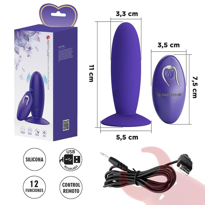  Dilatador anal con control remoto y carga USB 