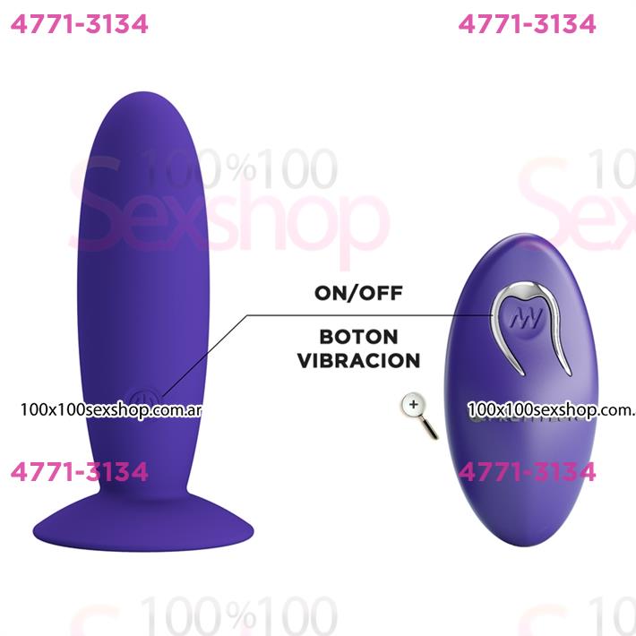 Dilatador anal con control remoto y carga USB