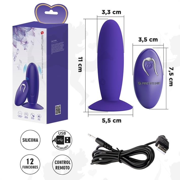  Dilatador anal con control remoto y carga USB 