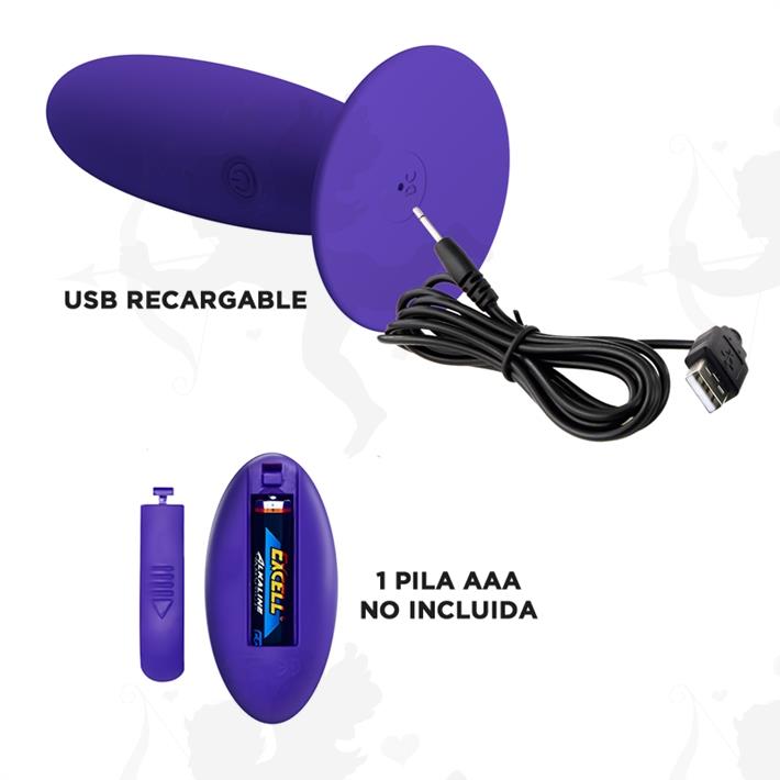 Dilatador anal con control remoto y carga USB