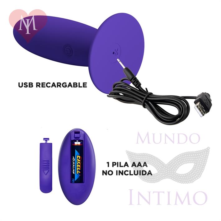 Dilatador anal con control remoto y carga USB