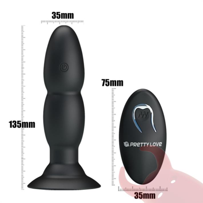 Dilatador anal ondulado con control remoto inalambrico y carga usb
