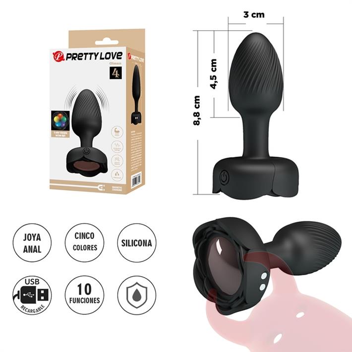  Plug Anal con Luces LED y Vibraciones Potentes 