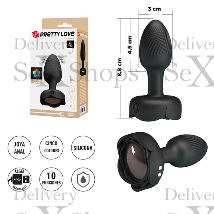Plug Anal con Luces LED y Vibraciones Potentes