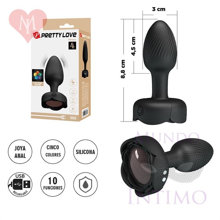  Plug Anal con Luces LED y Vibraciones Potentes 