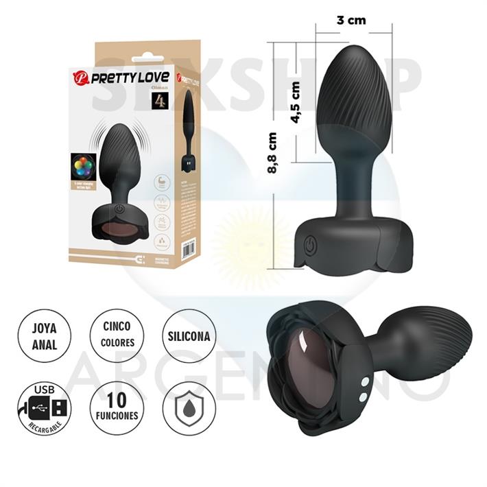 Plug Anal con Luces LED y Vibraciones Potentes