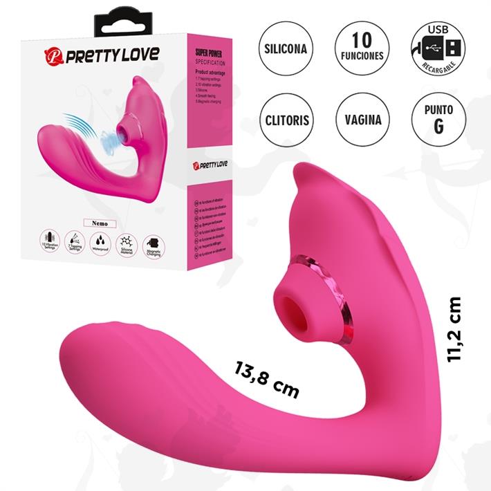 Estimulador Clitoriano con 10 Modos de Vibración y 7 de Golpeteo