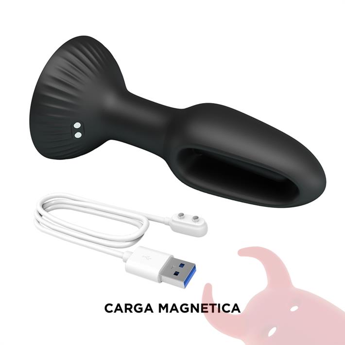 Hubert dilatador anal con estimulador con movimiento y carga USB