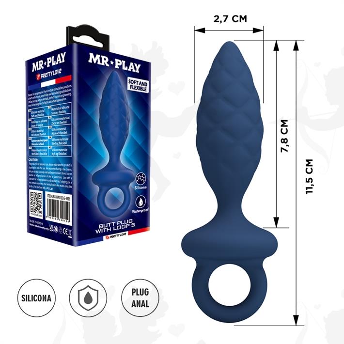  Plug anal de silicona: diseño suave, flexible y cómodo 