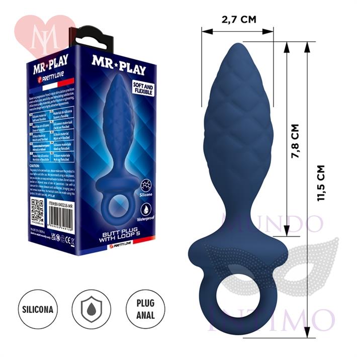  Plug anal de silicona: diseño suave, flexible y cómodo 