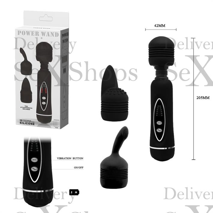  Masajeador estimulador tipo microfono con accesorios 