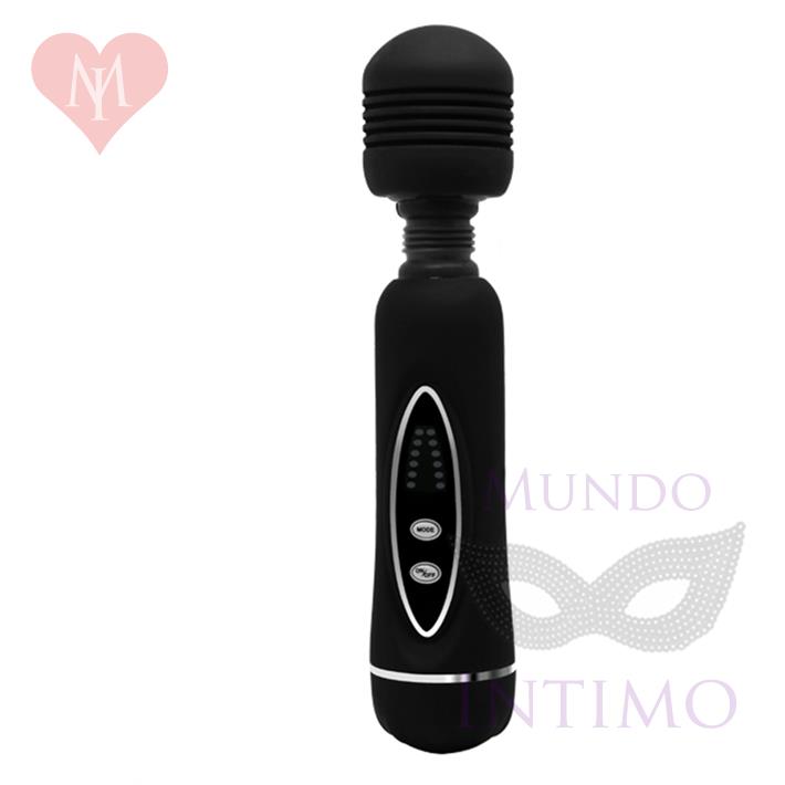Masajeador estimulador tipo microfono con accesorios