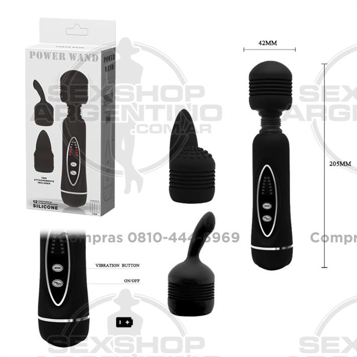  - Masajeador estimulador tipo microfono con accesorios