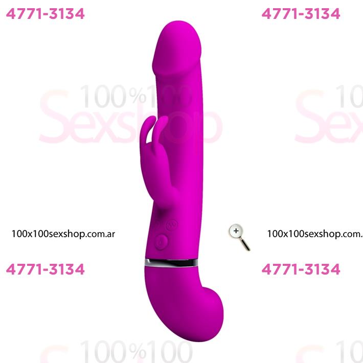 Cód: CA SS-PL-066005 - Vibrador con estimulador de clitoris USB y lanzador de liquidos - $ 91800