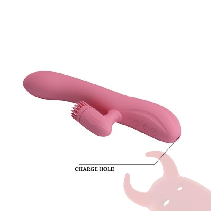 Vibrador estimulador de punto g con masajeador de clitoris rotativo