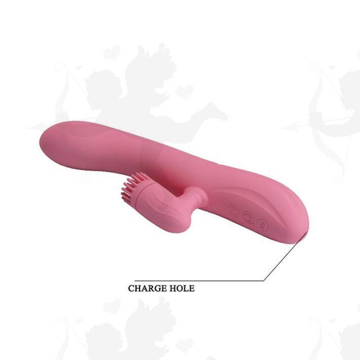 Vibrador estimulador de punto g con masajeador de clitoris rotativo