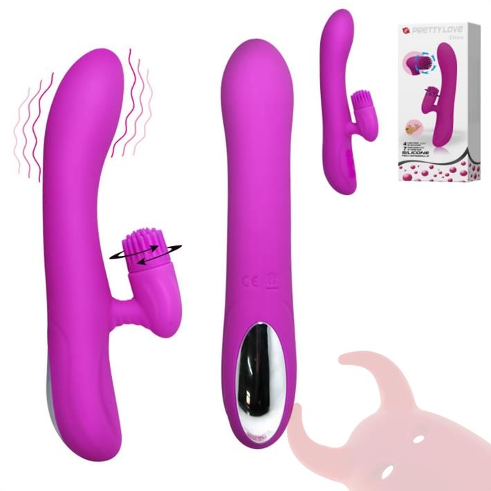 Vibrador 7 funciones con estimulador rotativo de clitoris y USB