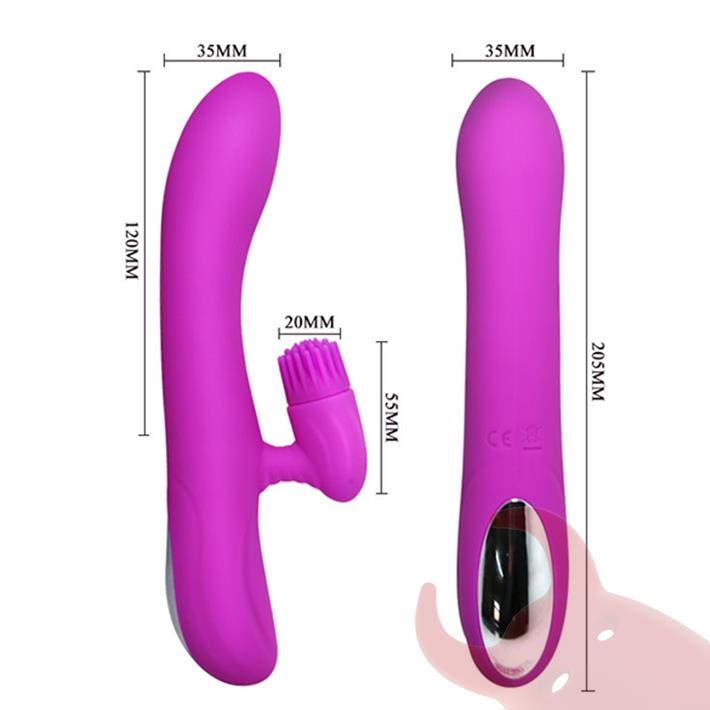 Vibrador 7 funciones con estimulador rotativo de clitoris y USB