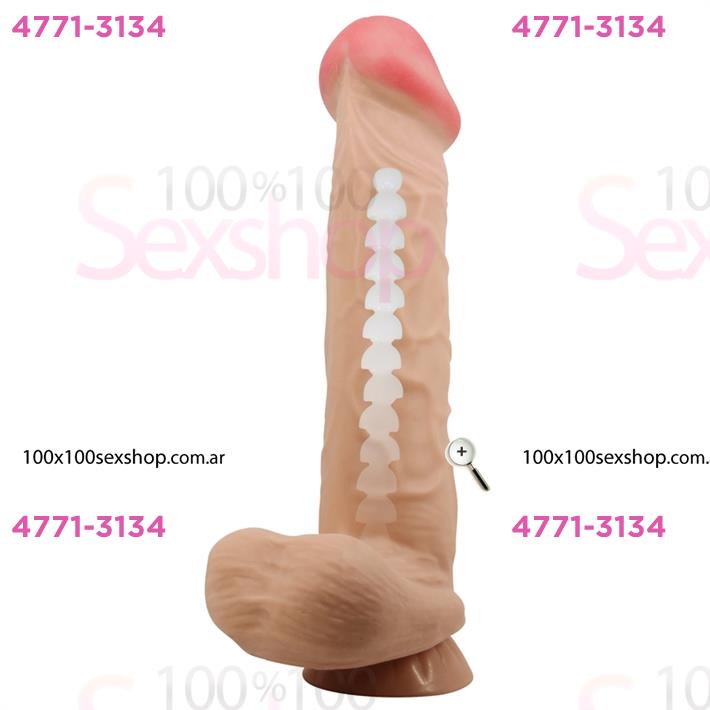 Cód: CA SS-PL-08103 - Dildo vertebrado con sopapa con piel extensible - $ 66300