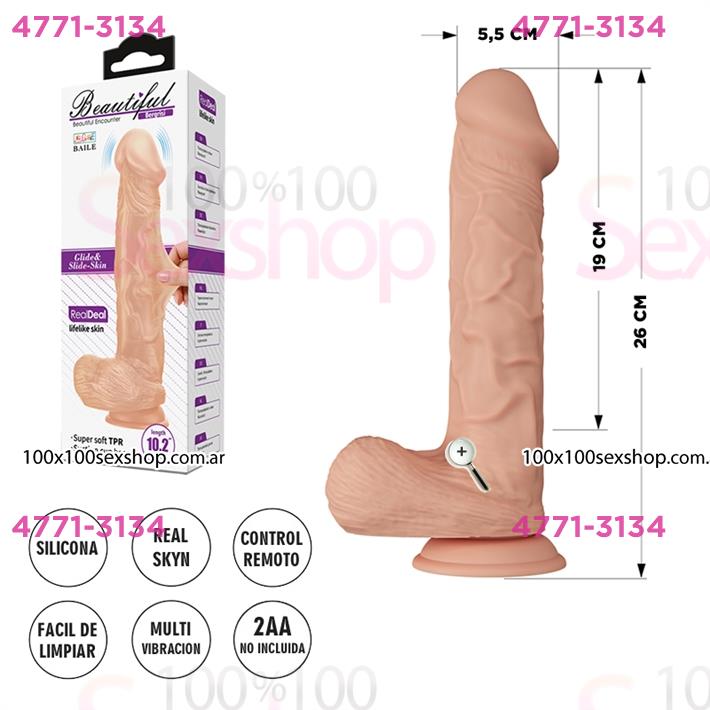 Cód: CA SS-PL-08103ZR - Dildo con sopapa y vibracion de textura pellizcable - $ 81700