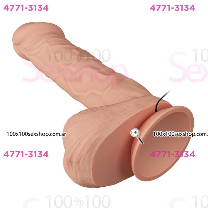 Dildo con sopapa y vibracion de textura pellizcable