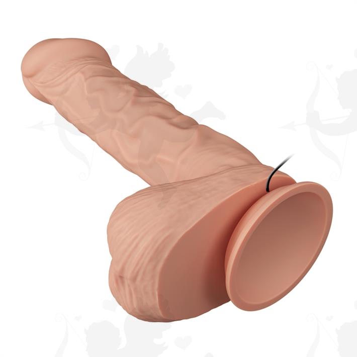 Dildo con sopapa y vibracion de textura pellizcable