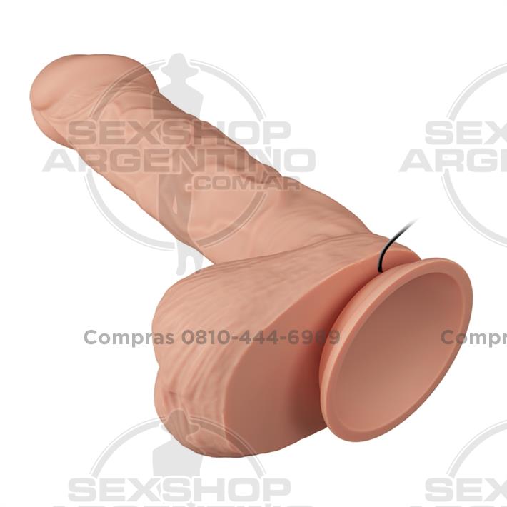 Dildo con sopapa y vibracion de textura pellizcable