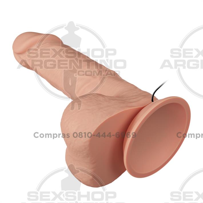 Dildo con vibracion de textura pellizcable con sopapa