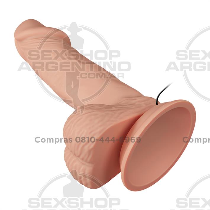 Dildo con vibracion y sopapa de textura pellizcable