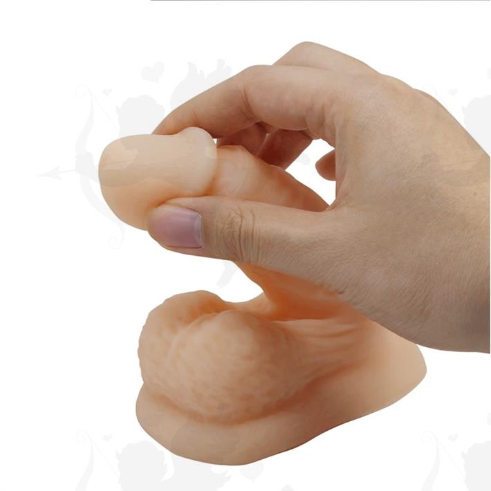 Dildo realista flexible: textura natural con diseño elástico y tacto suave