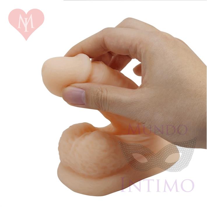 Dildo realista flexible: textura natural con diseño elástico y tacto suave