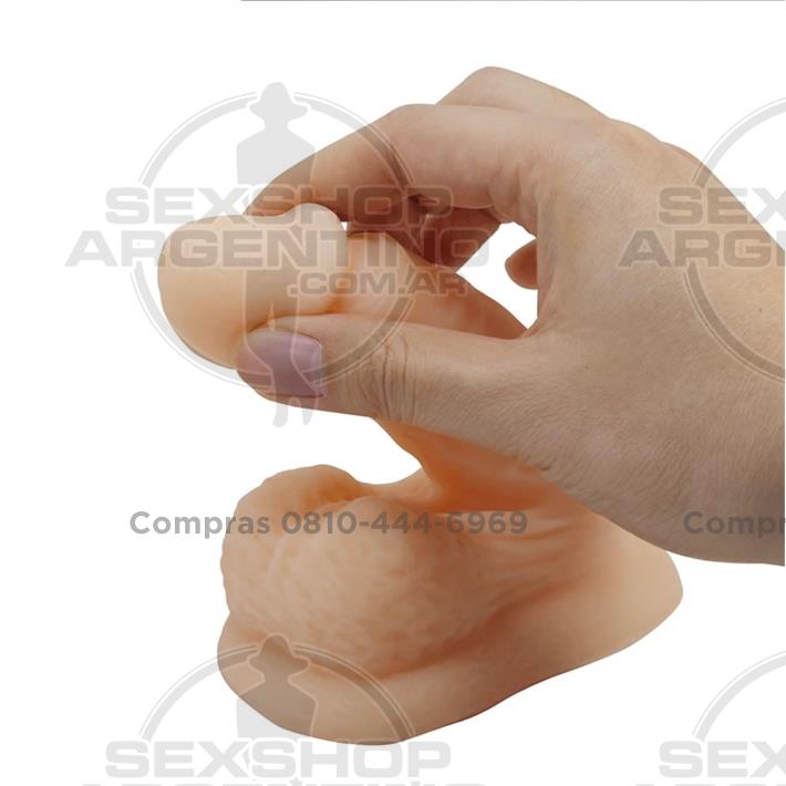 Dildo realista flexible: textura natural con diseño elástico y tacto suave