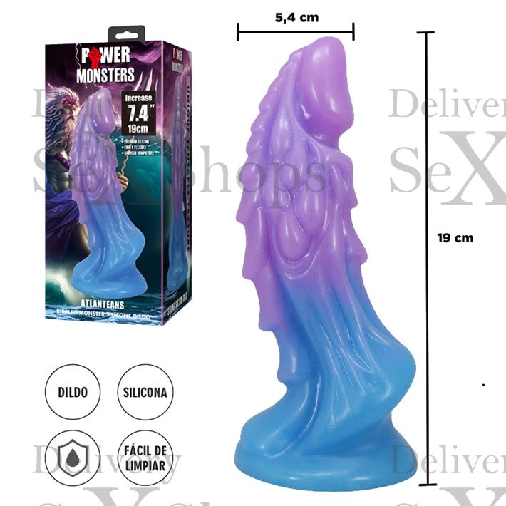 Monster dildo de silicona con sopapa Monster dildo de silicona con sopapa