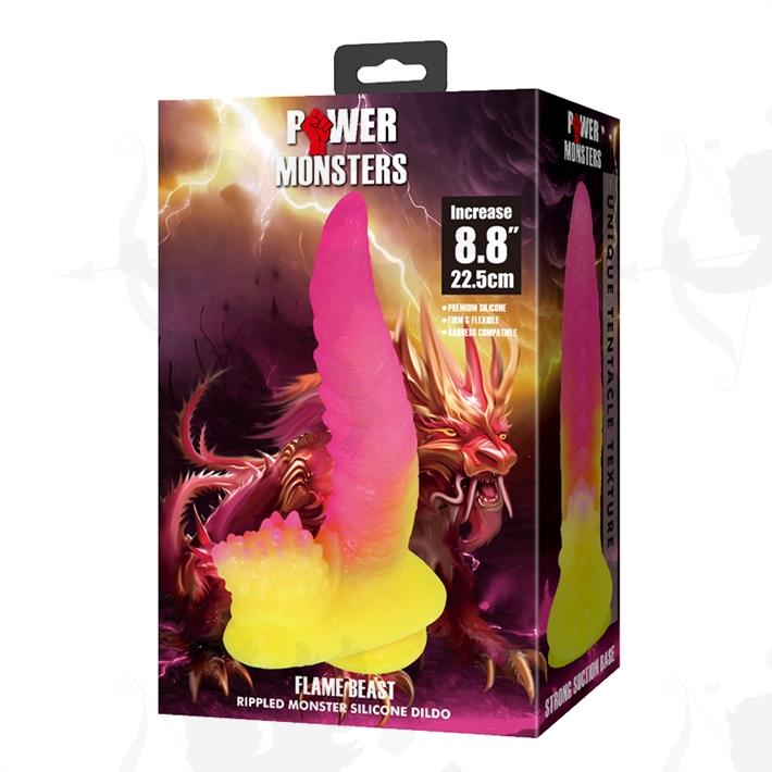 Monster Flame Beast dildo doble con sopapa