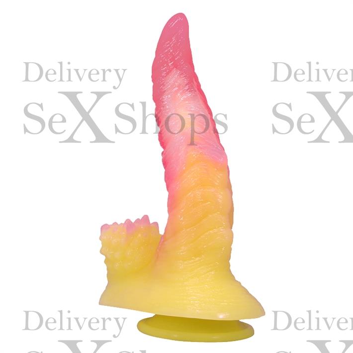 Monster Flame Beast dildo doble con sopapa