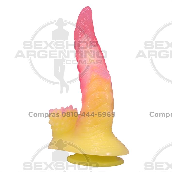 Monster Flame Beast dildo doble con sopapa