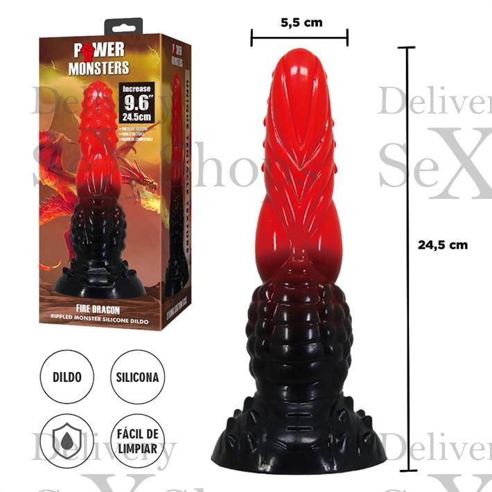 Dildo Monster con sopapa de silicona Dildo Monster con sopapa de silicona