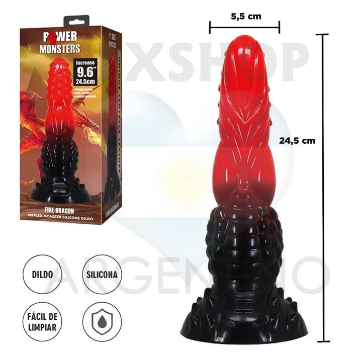 Monster Fire Dragon - dildo con sopapa