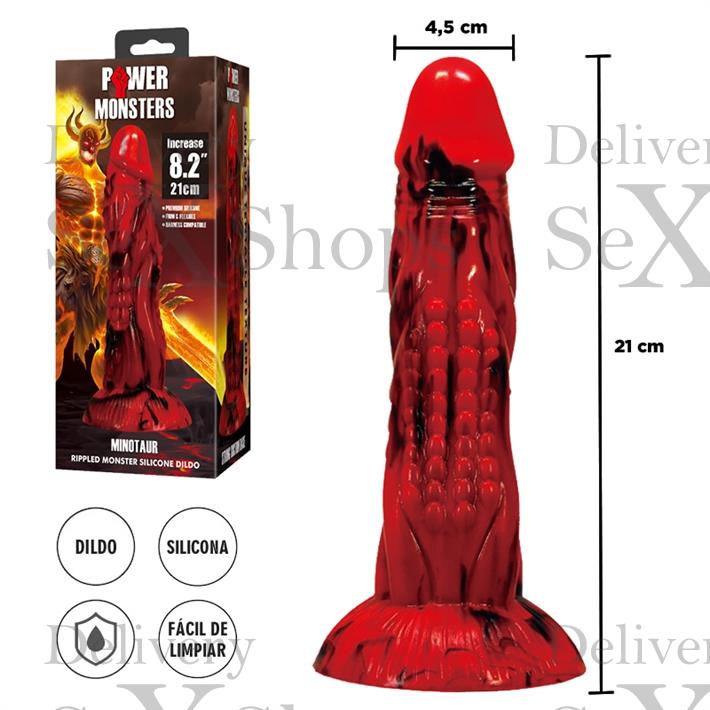 Monster dildo de silicona con sopapa Monster dildo de silicona con sopapa