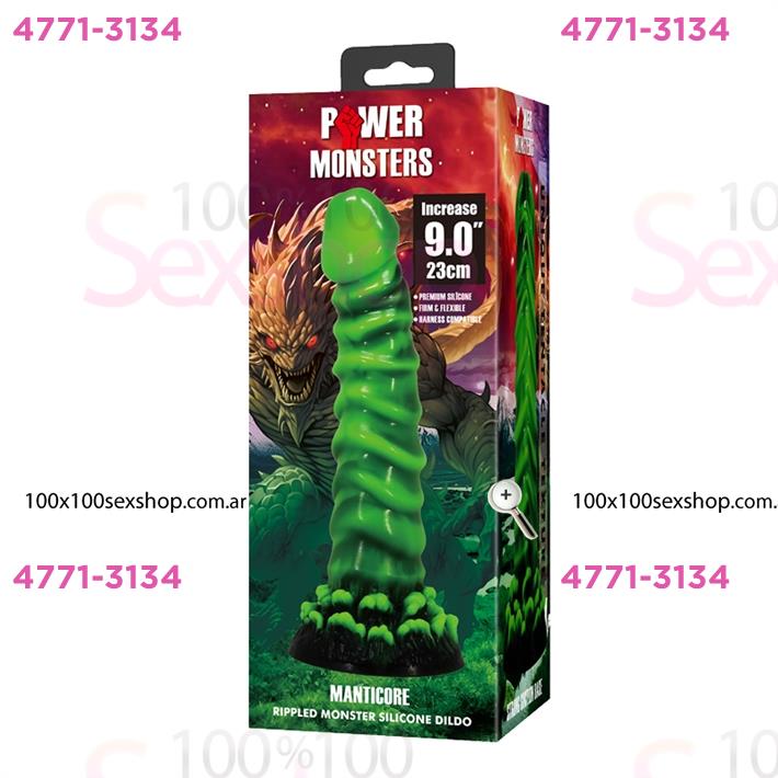 Monster dildo de silicona con sopapa