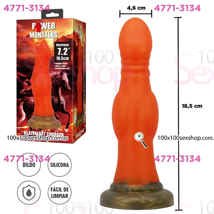 Dildo con sopapa de silicona monster