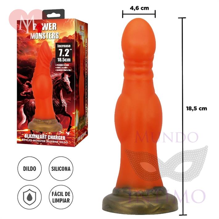 Dildo con sopapa de silicona monster