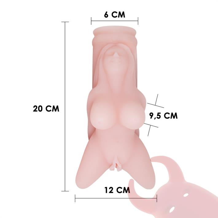 Masturbador Giro-Vibra TPR con Control de Voz