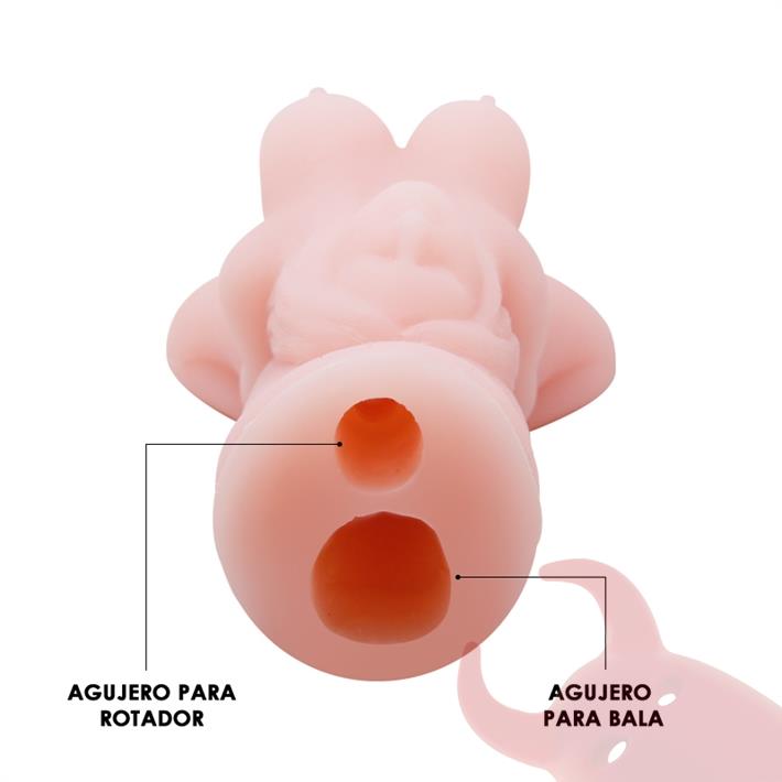 Masturbador Giro-Vibra TPR con Control de Voz
